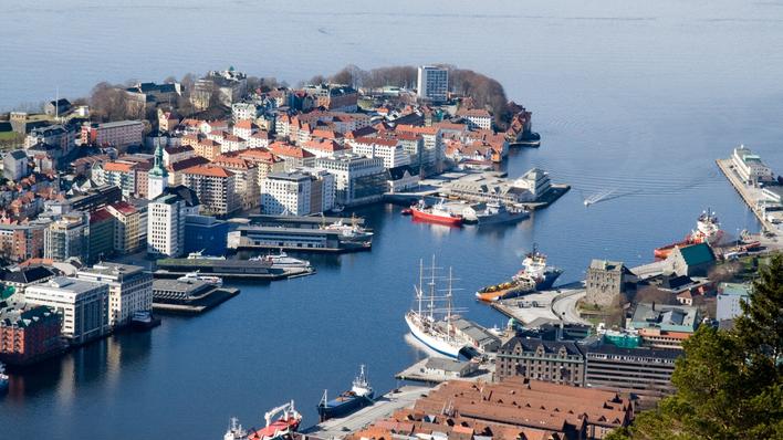 The city of Bergen, Norway
