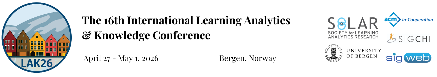 The 16th International Learning Analytics & Knowledge Conference (LAK26)