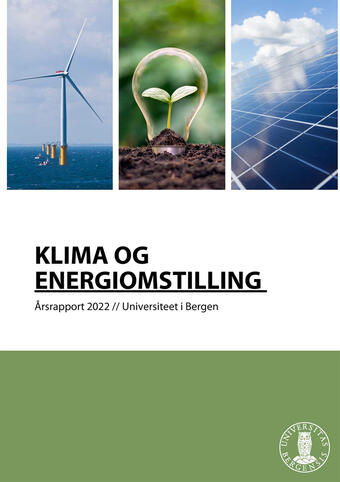 Bilde av forsiden på årsrapport Klima og energiomstilling 2022