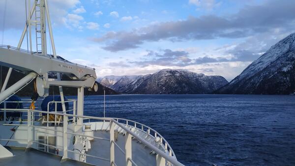 Fjord view from R/V "Kristine Bonnevie"