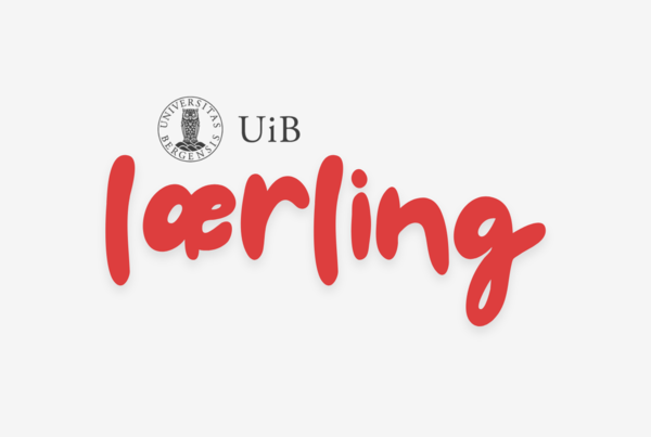 UiB-lærling med  logo