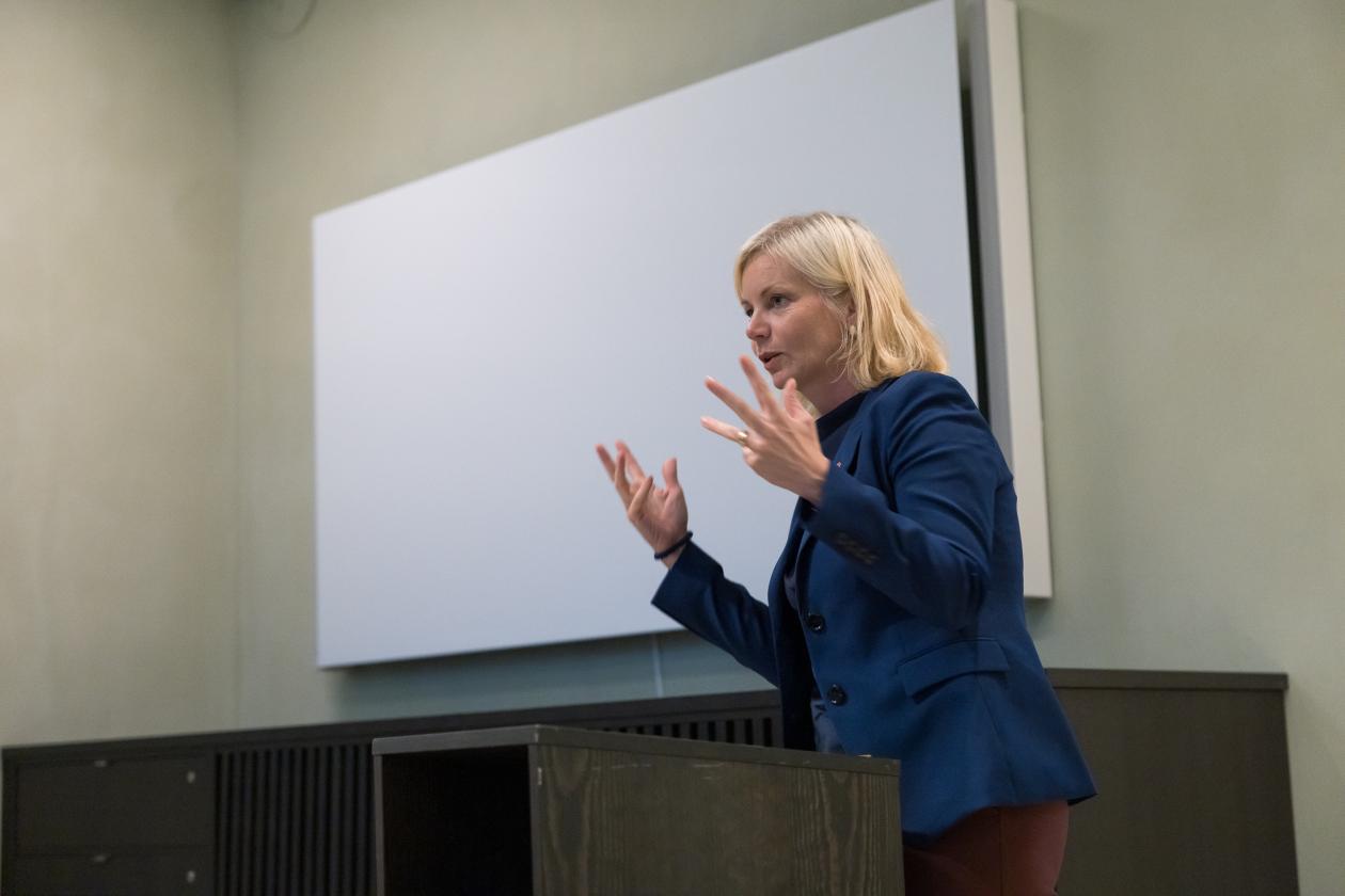 Stasråd Aasland taler 