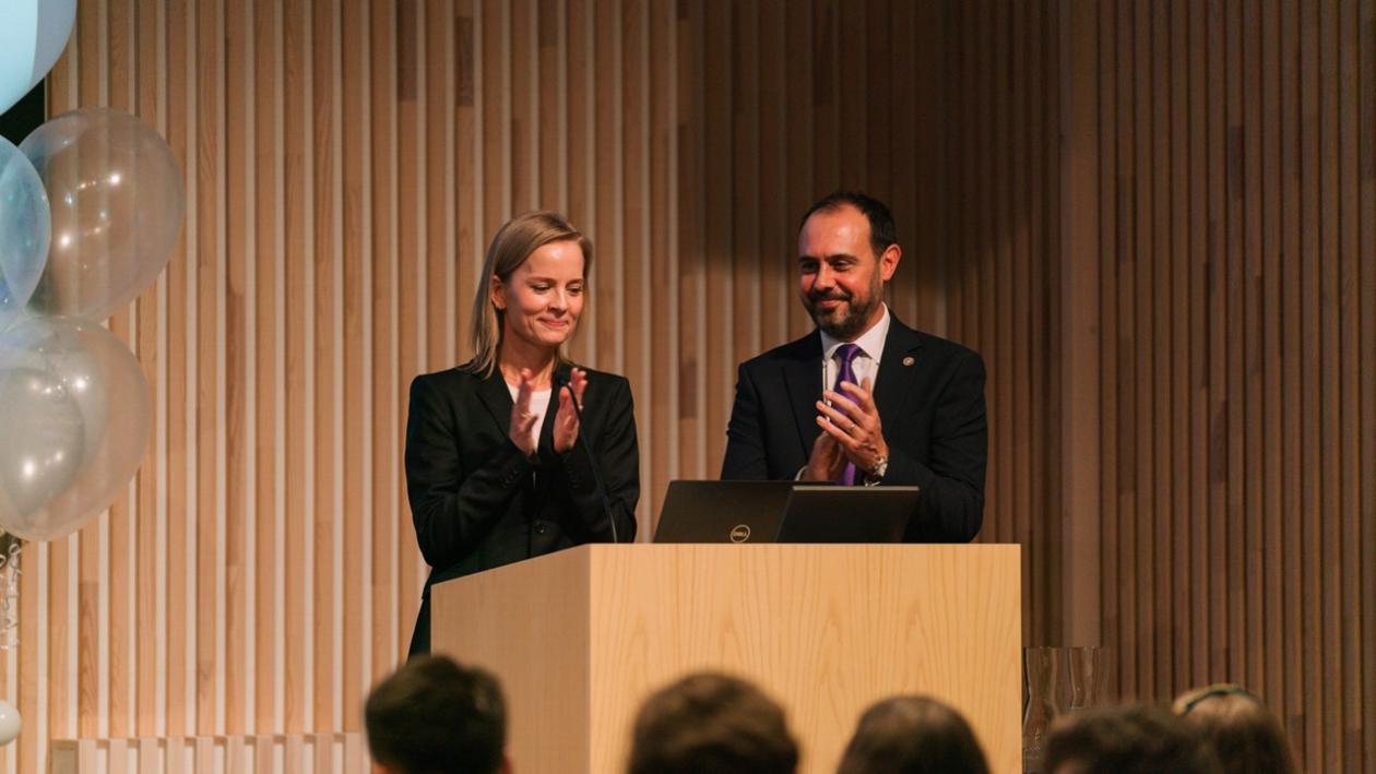 Ingrid Barlund og Christian Franklin, fagansvarlige for LLM-programmet