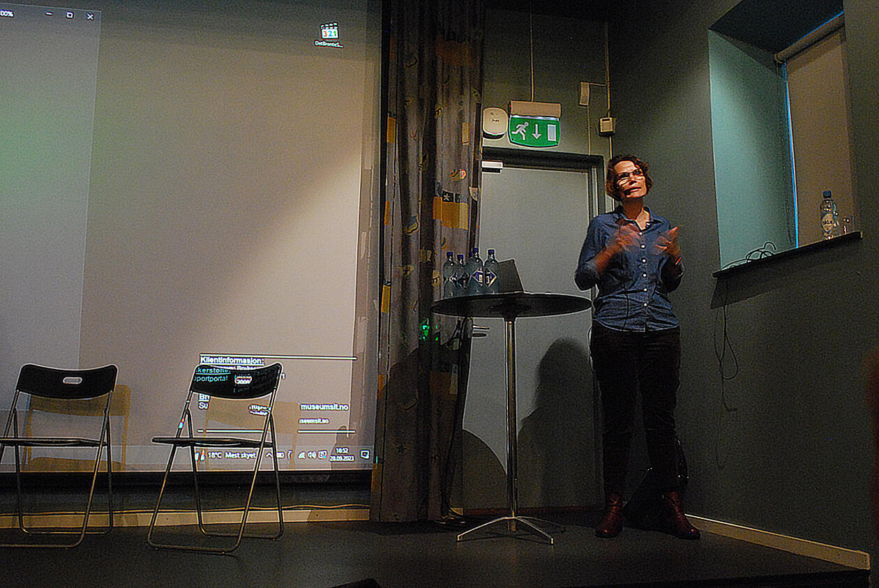 Historieprofessor Ines Prodöhl holder innlegg