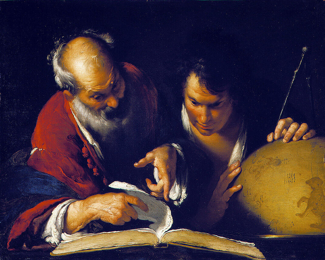 Eratosthenes teaching in Alexandria