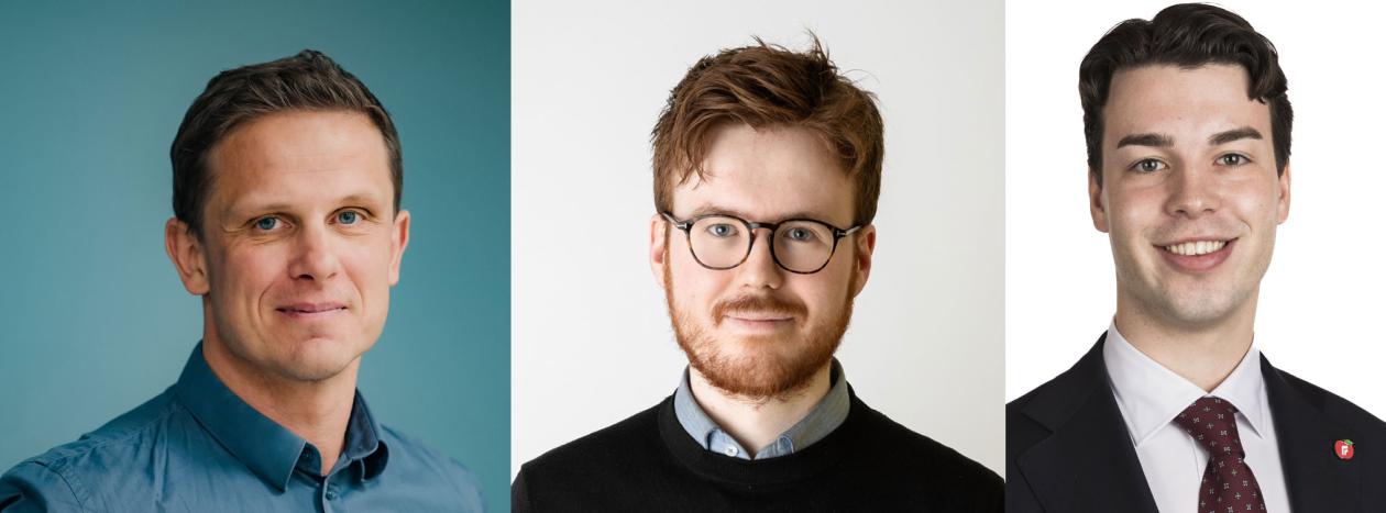 Bilde av Erlend Hanstveit, Ruben Mathisen og Martin Jonsterhaug