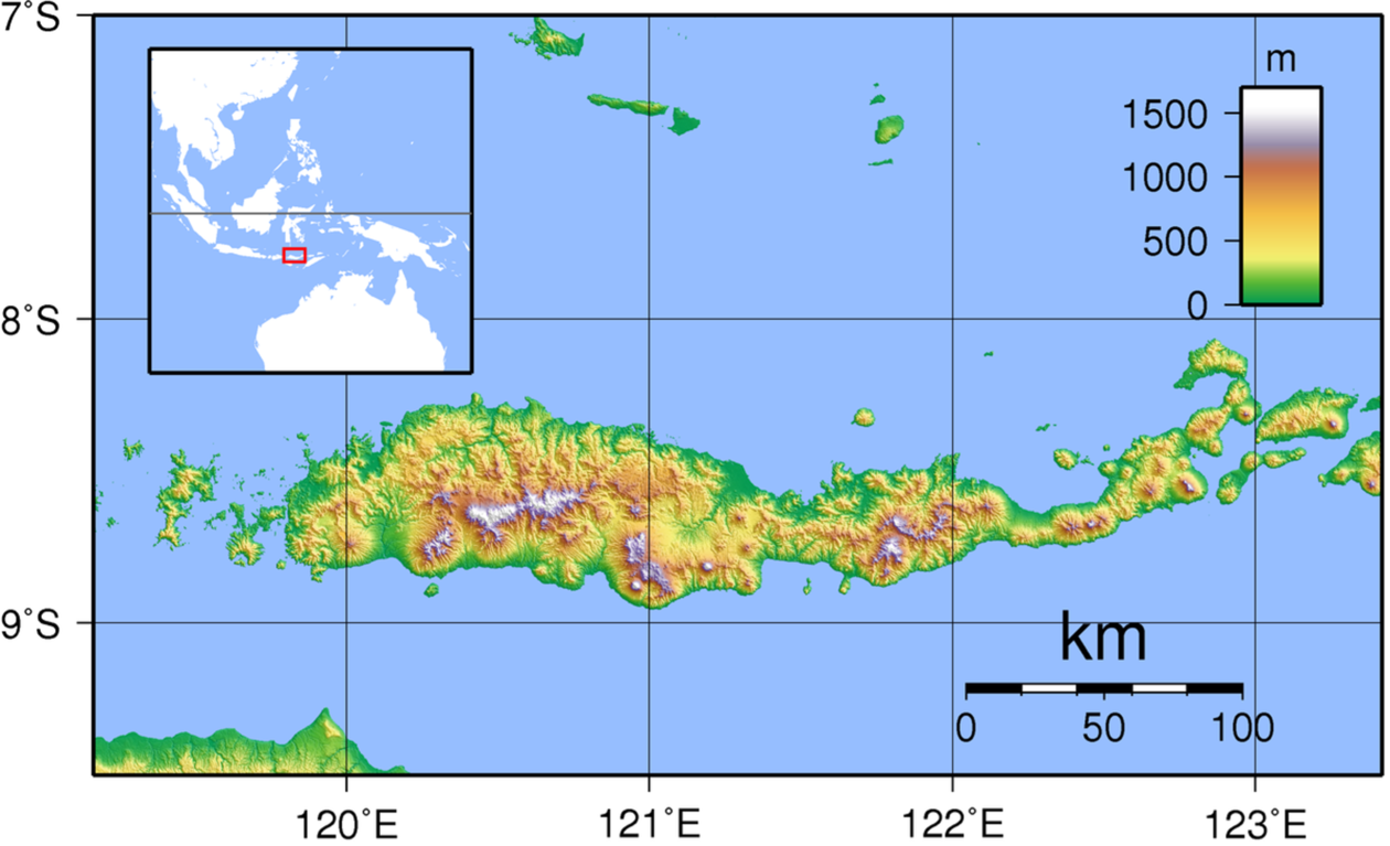 Kart over Indonesia