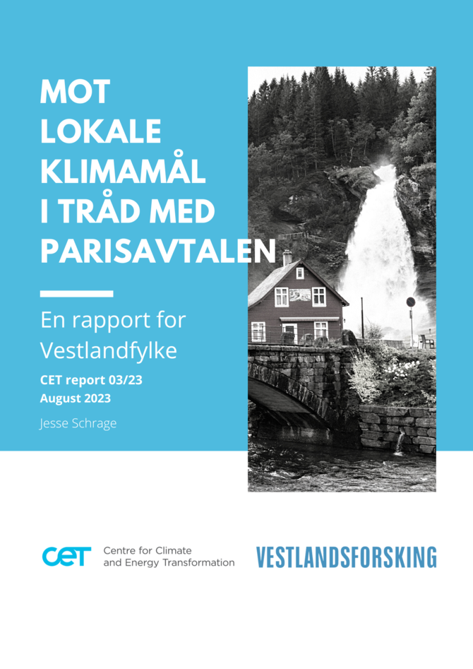 front page of policy brief for vestland county