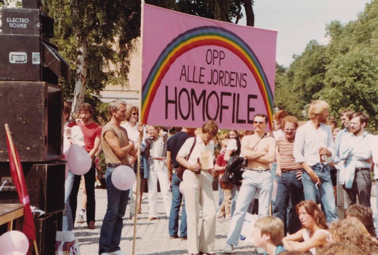 1982 var året da sosialdepartementet fjernet homofili som sykdomsdiagnose. Samme år ble de første såkalte homodagene arrangert. Bide fra homodagene i 1982