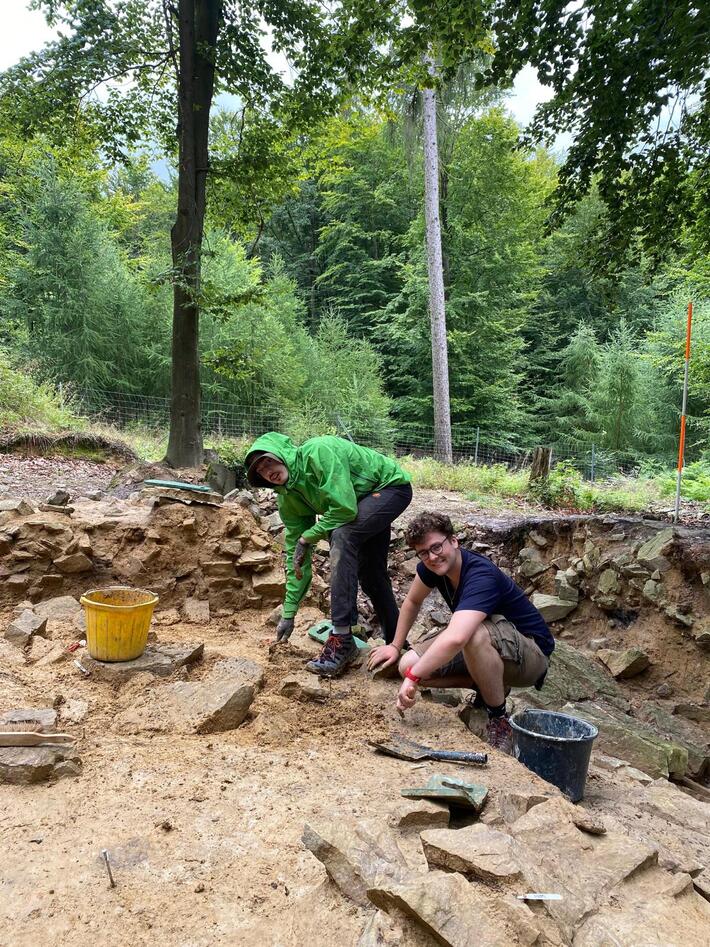 Studenter på utgraving i Tyskland