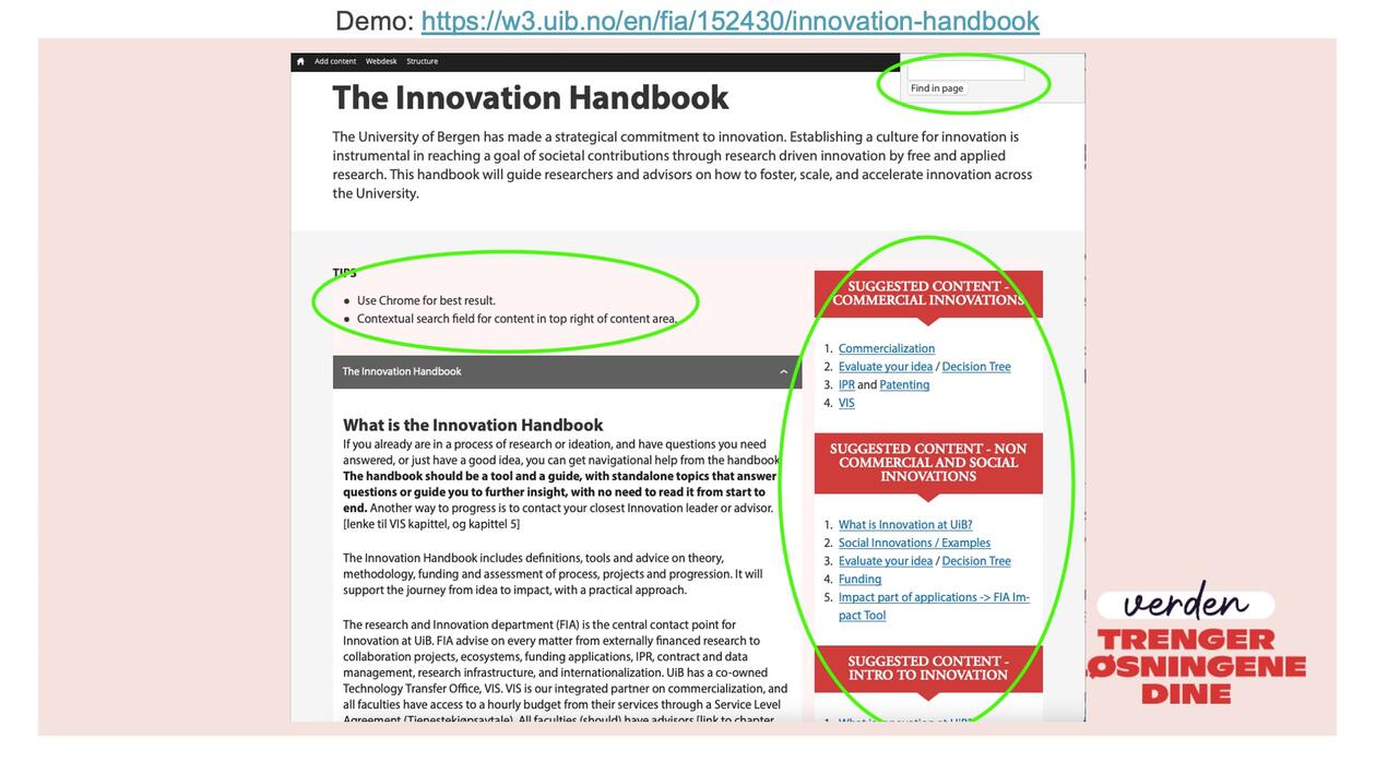 Innovation Handbook screenshot guide