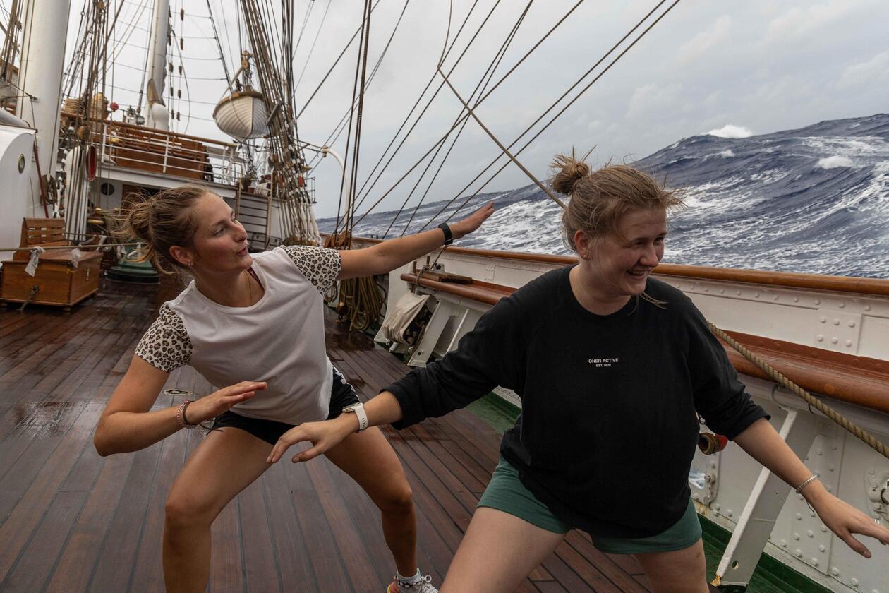 Om bord på Statsraad Lehmkuhl