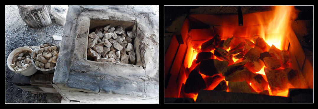 Brenning av marmor til tradisjonell kalk