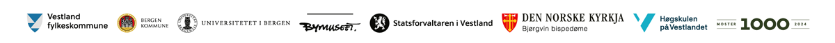 Logoer for aktørene i landslovsjubileet på Vestlandet