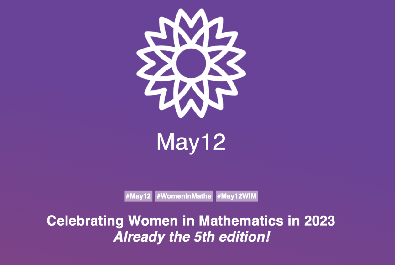 Logo - May12, Celebrating Women in Mathematics in 2023