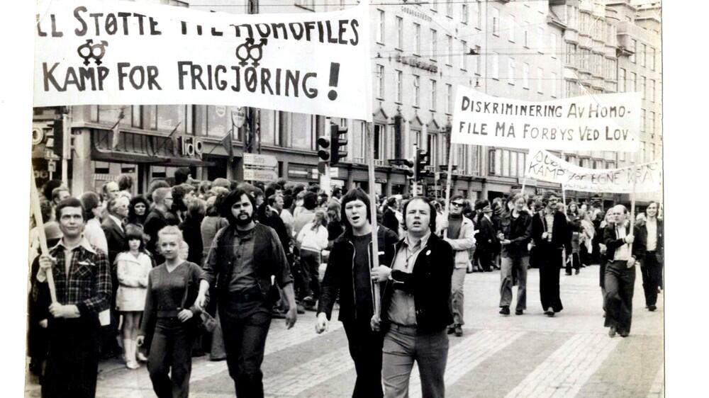 Markering av homofile 1. mai 1974 i Bergen
