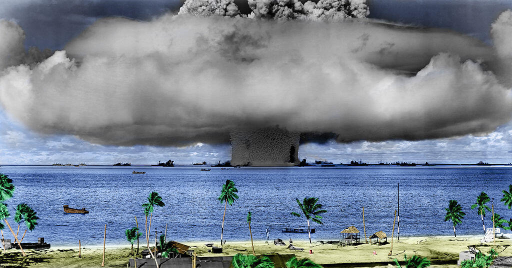 Exploding atomic bomb