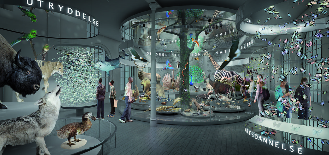 illustrasjon av museets nye utstillinger
