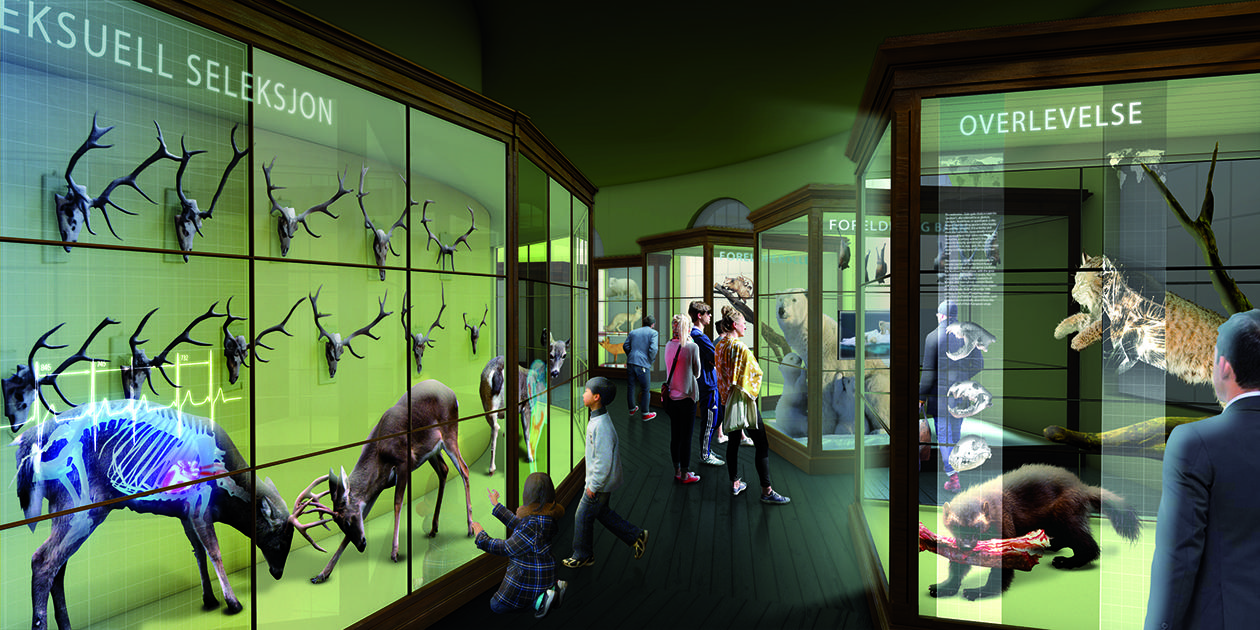 illustrasjon av museets nye utstillinger