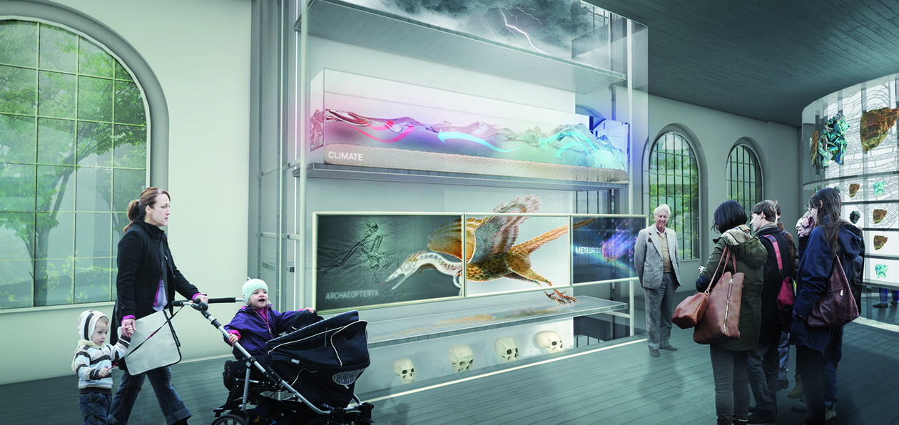 illustrasjon av museets nye utstillinger 