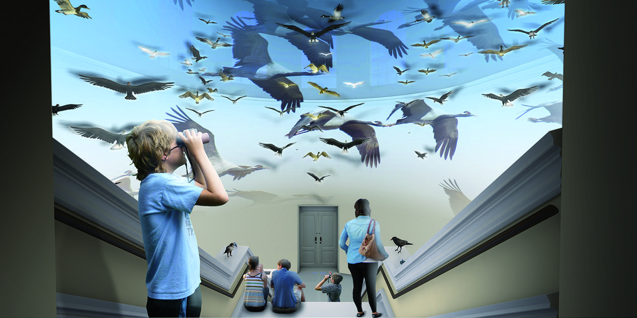 illustrasjon av museets nye utstillinger