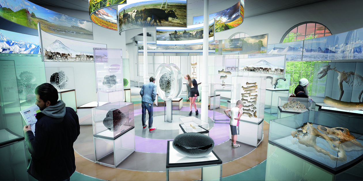 illustrasjon av museets nye utstillinger