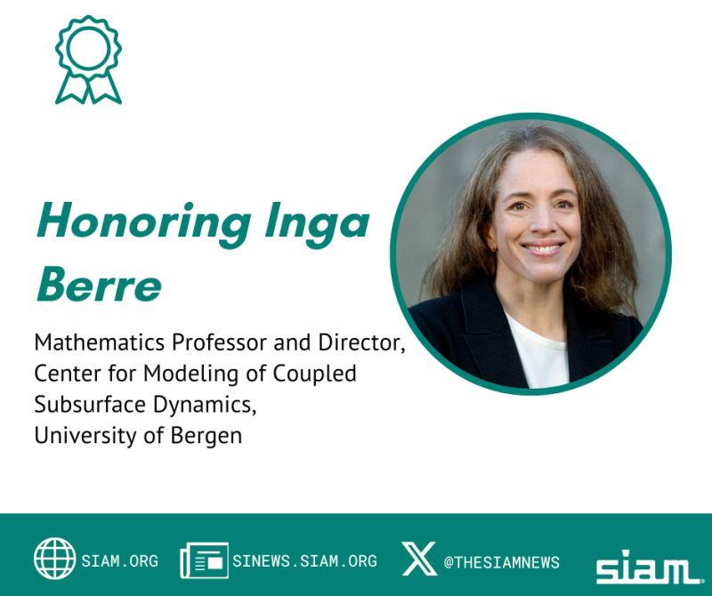 SIAM coverletter honoring Inga Berre
