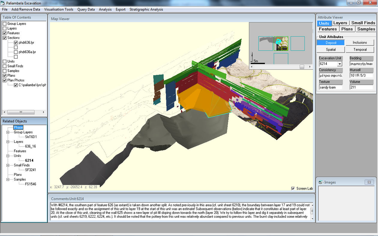3D GIS from the Excavation at Paliambela Kolindros