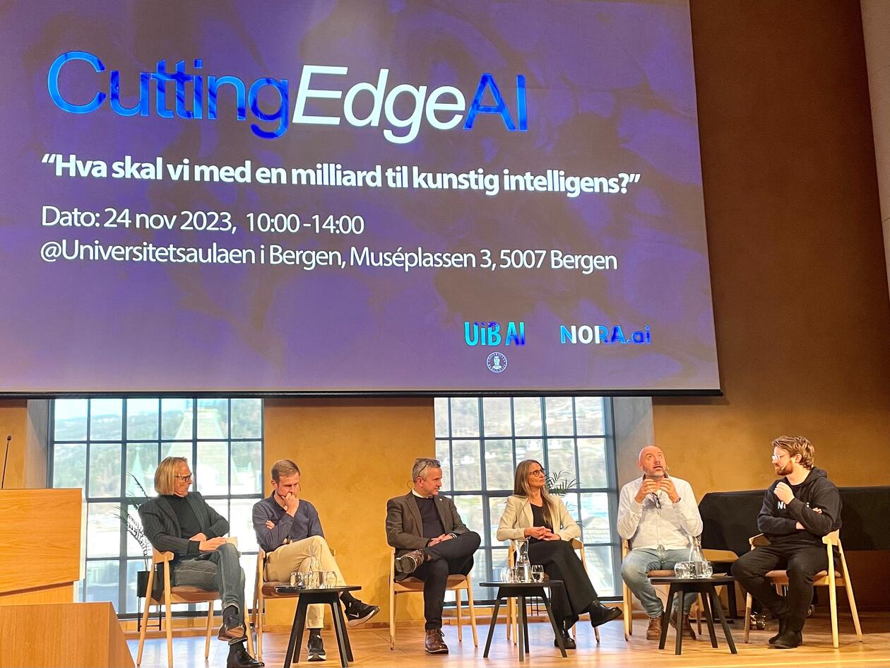 Panelsamtale på seminar i regi av UiB AI og NORA