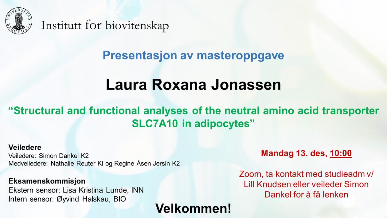 Posteroppslag om presentasjonen