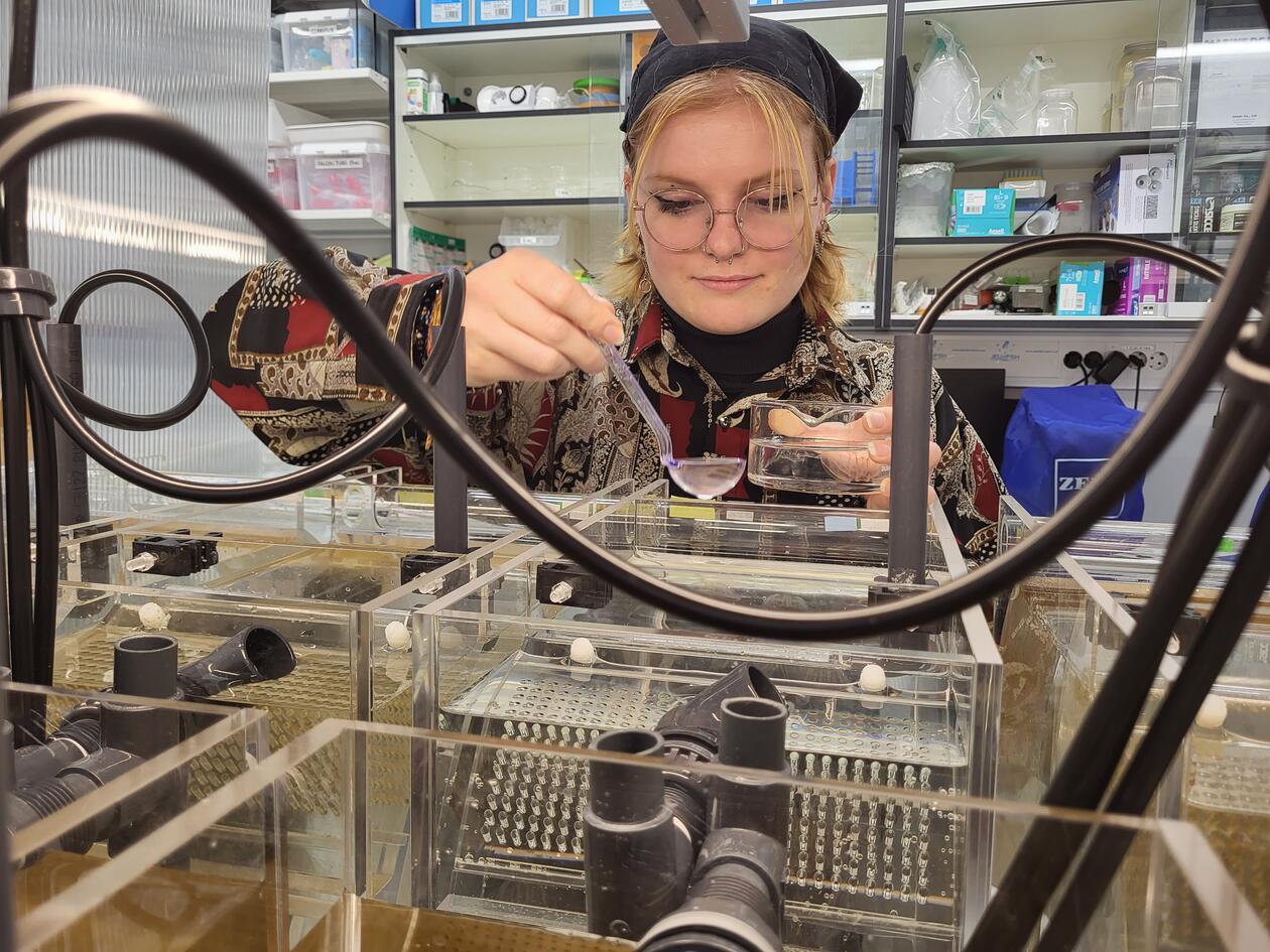 Catharina in the laboratory