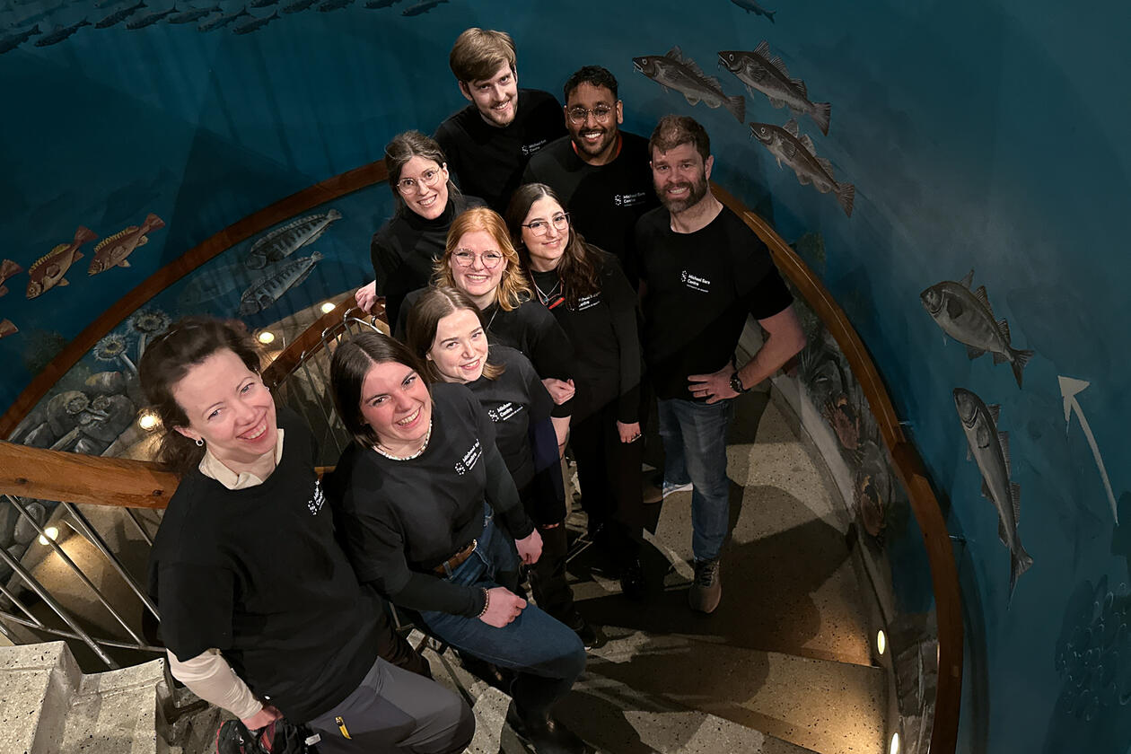 Group of volunteers at the aquarium