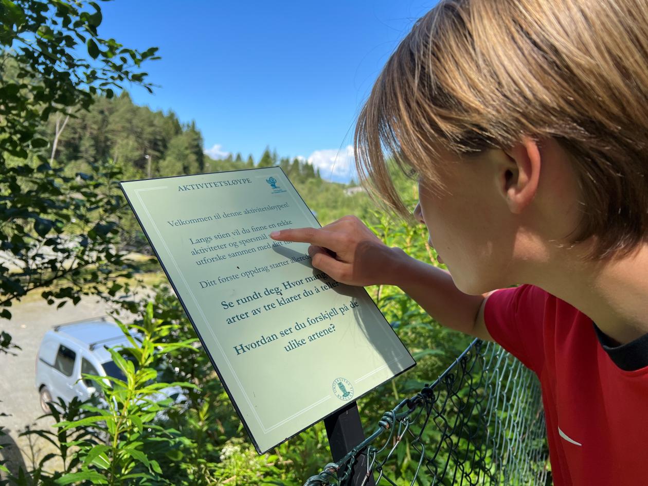 Første post i aktivitetsløypa