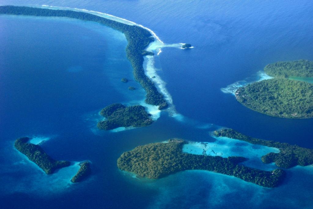 Marovo-lagunen på Salomonøyene i det sørlige Stillehavet