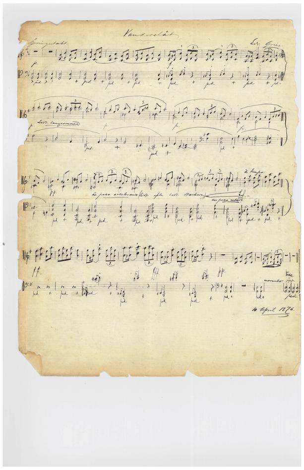 Vandreslåt fra Lyriske stykker, opus 47, nr. 6 av Edvard Grieg  