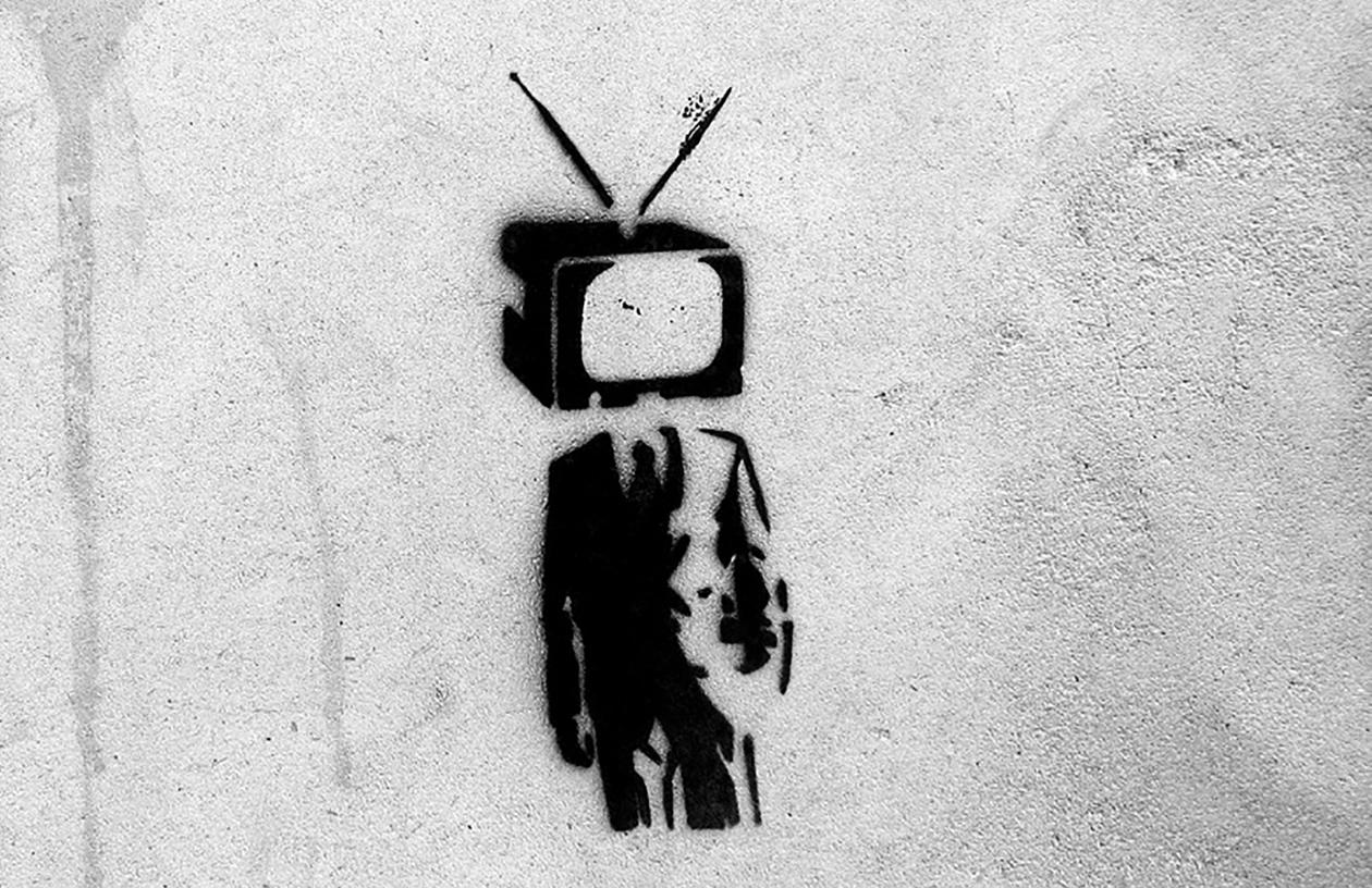 Illustrasjon: Street art, verk av Bansky