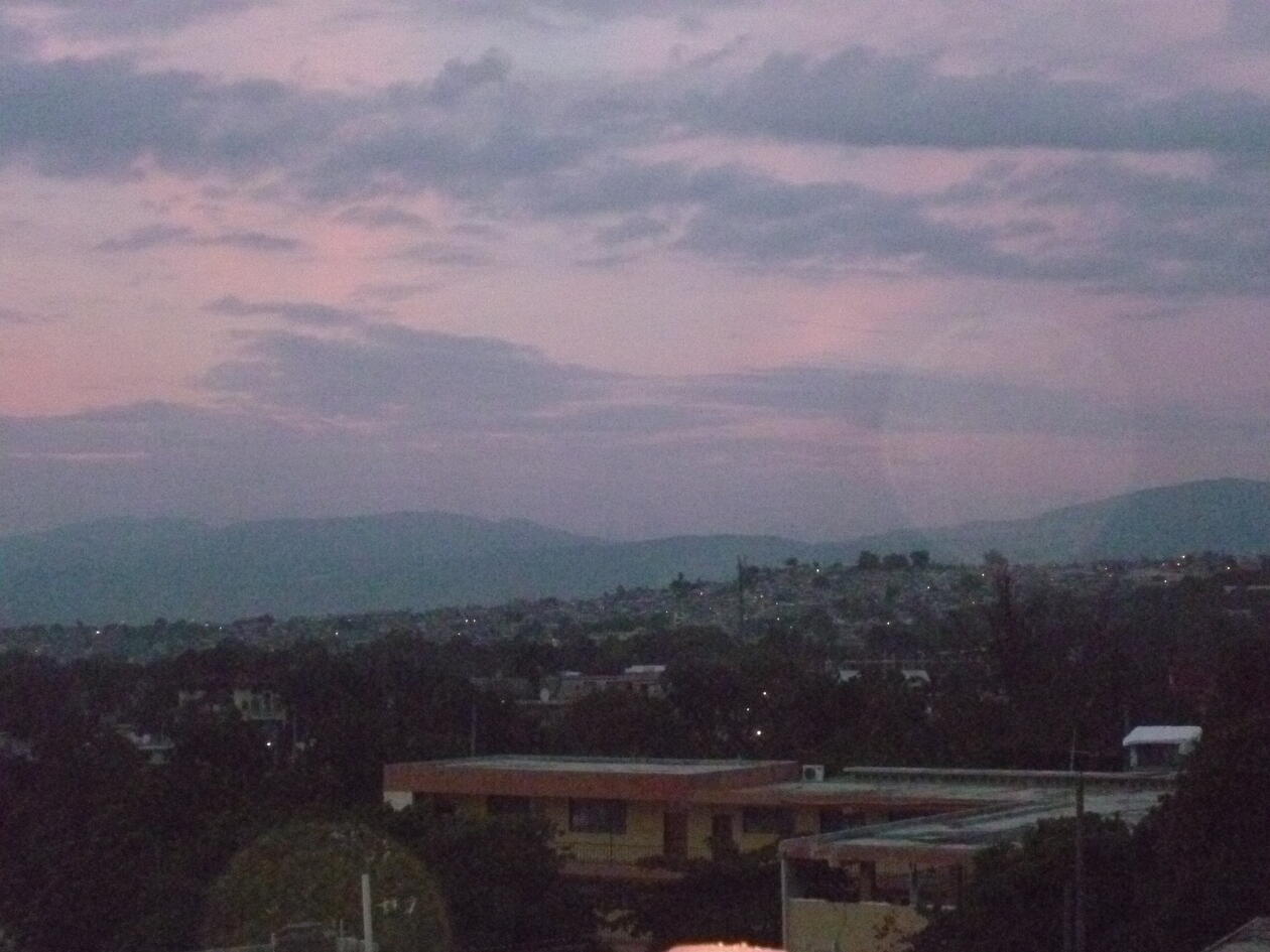 Port-au-Prince at sunset. 
