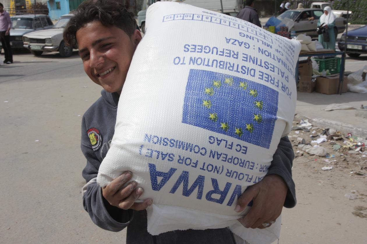 UNRWA bag of rice