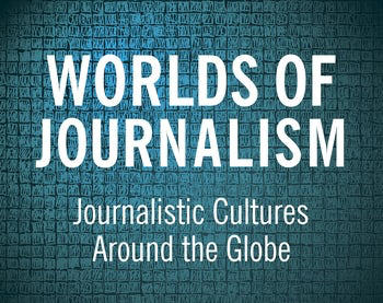 Forsiden på boka Worls of Journalism