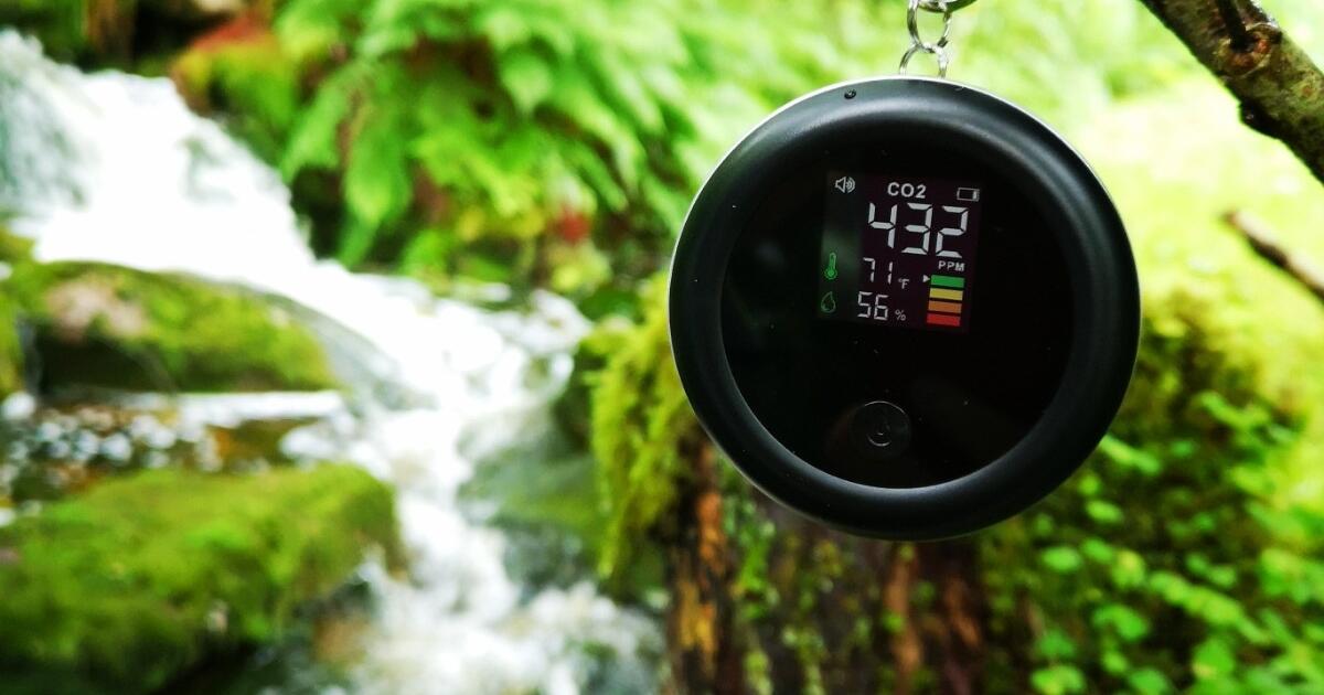 small air monitor in the forest 