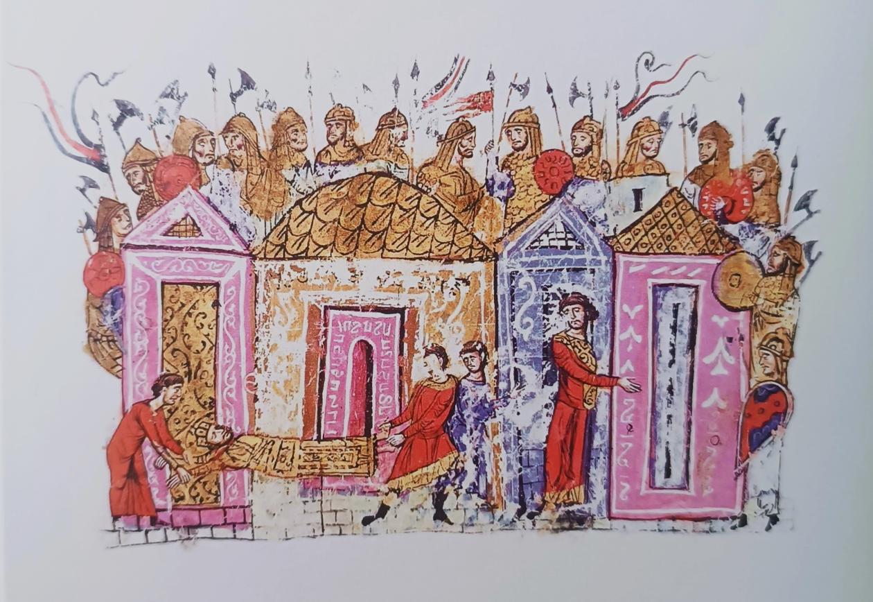 Varangian Guardsmen, an illumination from the 11th century chronicle of John Skylitzes 