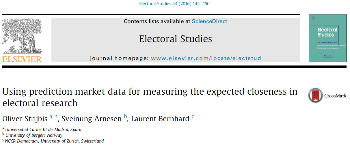 Artikkel i Electoral Studies