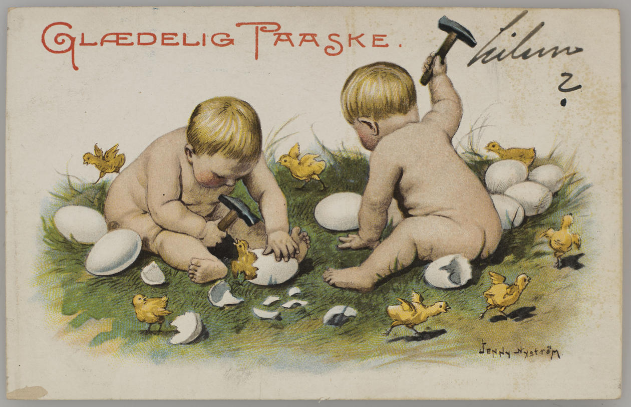 Postkort med påskehilsen.