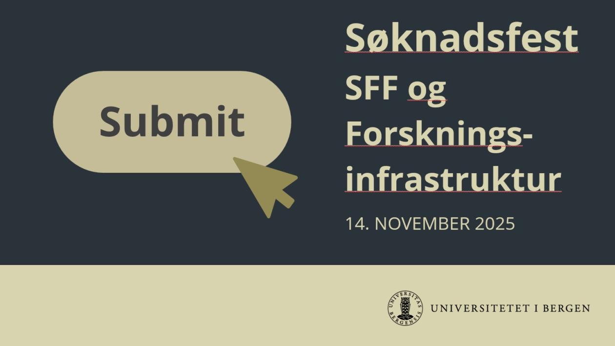 Plakat med tekst SFF og UiB-logo