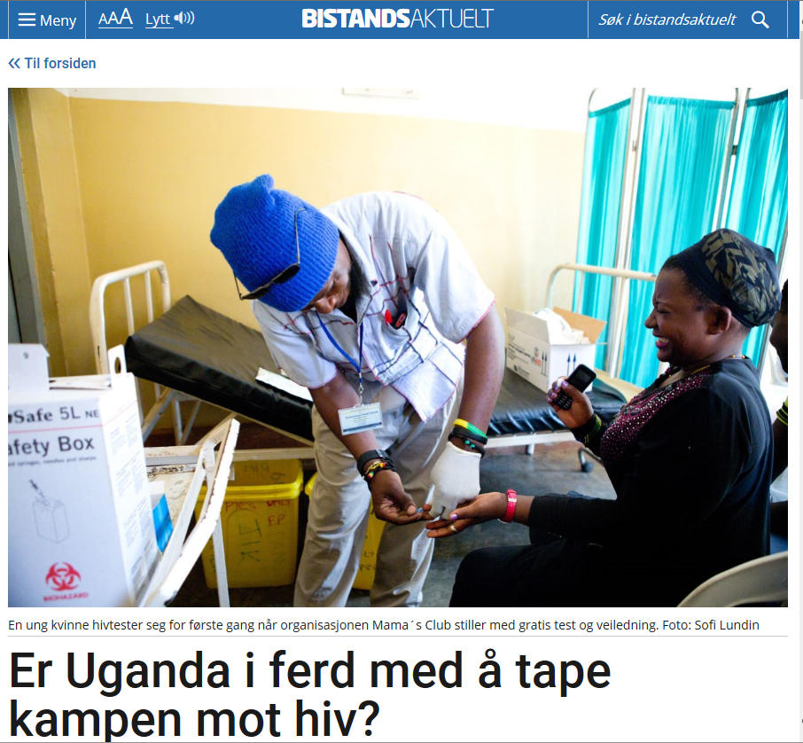 Bistandsaktuelt HIV Uganda