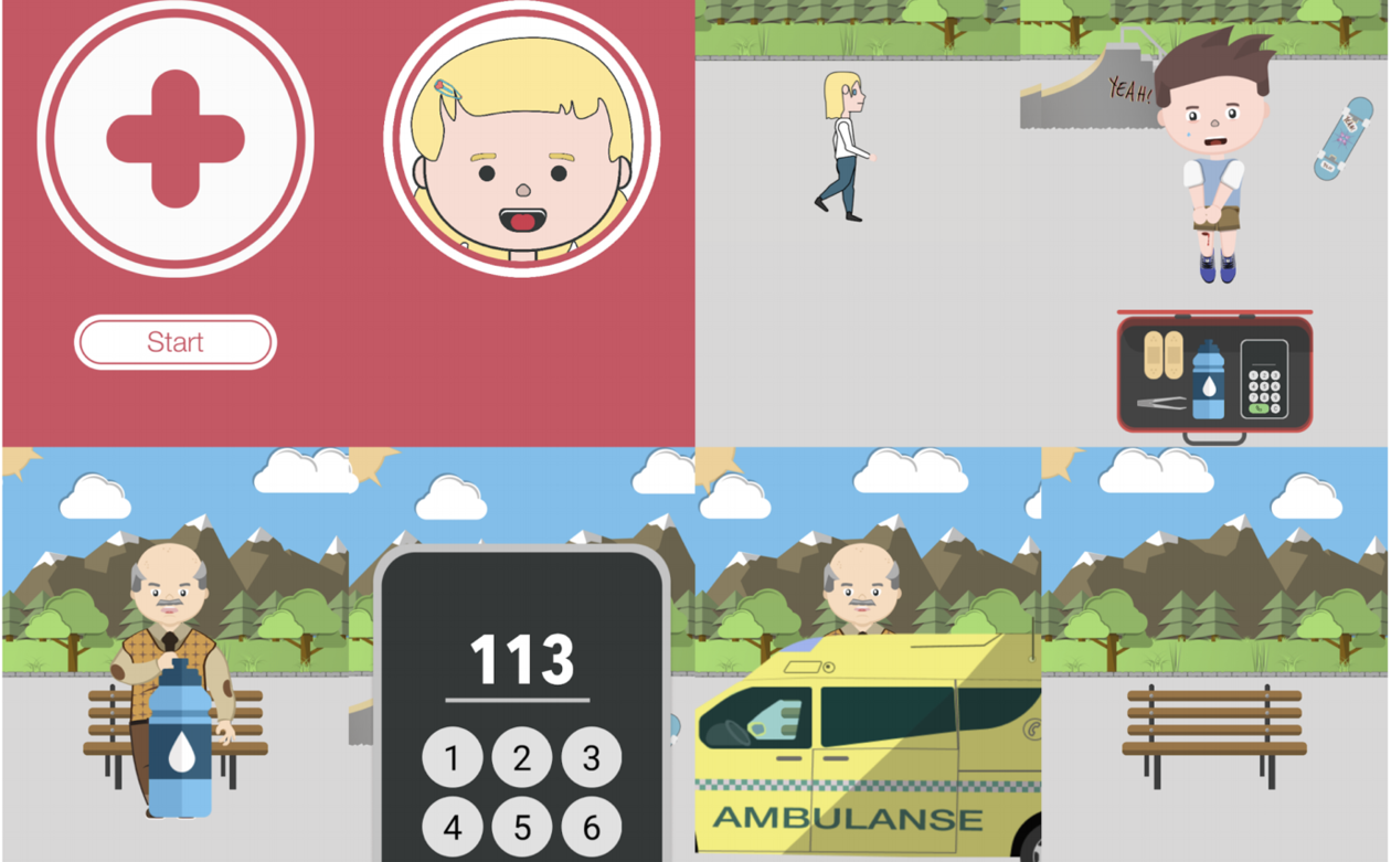Et mobilspill for barn om livreddende førstehjelp