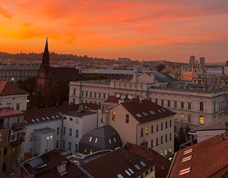 Solnedgang i Brno, Tsjekkia