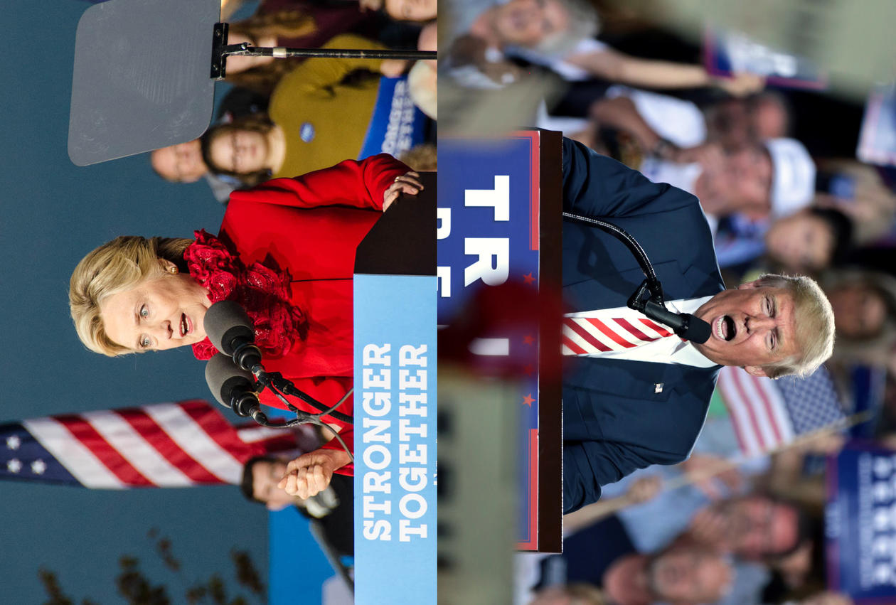 Clinton/Trump-montasje