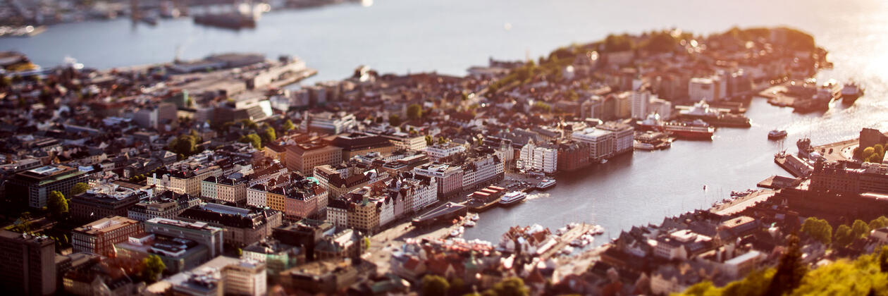 Bilde av Bergen i fugleperspektiv