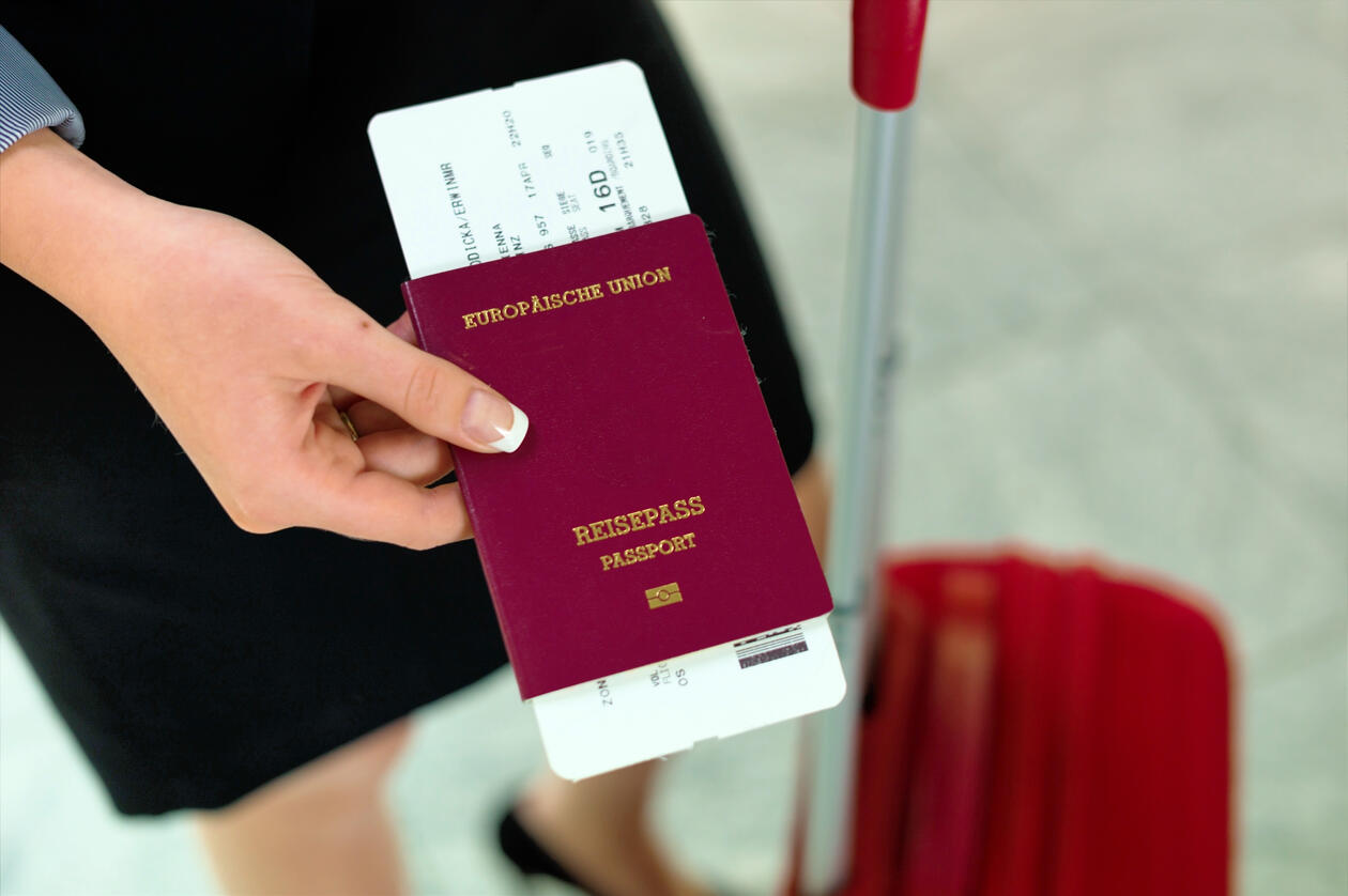 Woman with passport